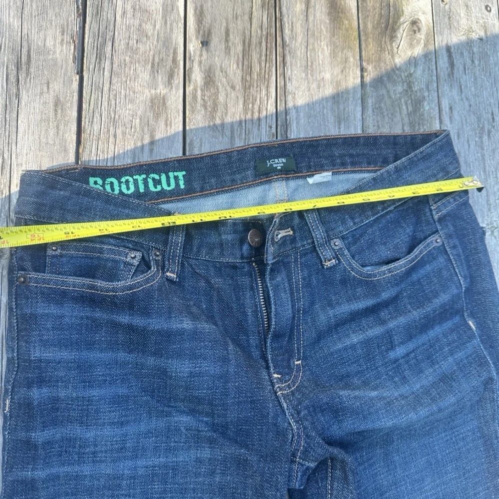 J. Crew Bootcut Jean Dark Indigo High-Rise Stretch Size 30R - Picture 5 of 10